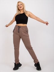 Женские коричневые спортивные штаны больших размеров цена и информация | Спортивная одежда для женщин | pigu.lt