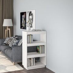 vidaXL Spintelė knygoms/kambario pertvara, balta, 60x35x103cm, pušis цена и информация | Полки | pigu.lt