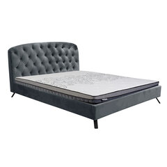 Кровать AURORA 160x200 см, серый бархат цена и информация | Кровати | pigu.lt