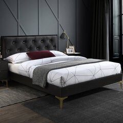 Кровать POEM 160x200см с матрасом HARMONY TOP POCKET, темно-серый цена и информация | Кровати | pigu.lt