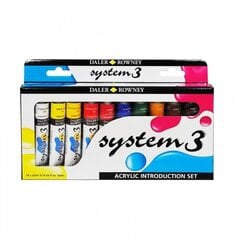 Akrilinių dažų rinkinys "System 3 "Introduction" Daler Rowney, 10 spalvų po 22ml. kaina ir informacija | Piešimo, tapybos, lipdymo reikmenys | pigu.lt