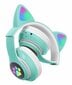 Belaidės ausinės vaikams su RGB, mėlyna kaina ir informacija | Ausinės | pigu.lt