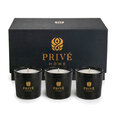 3 Kvapiųjų žvakių rinkinys: Lemon Verbena, Mimosa-Poire, Rose Pivoine