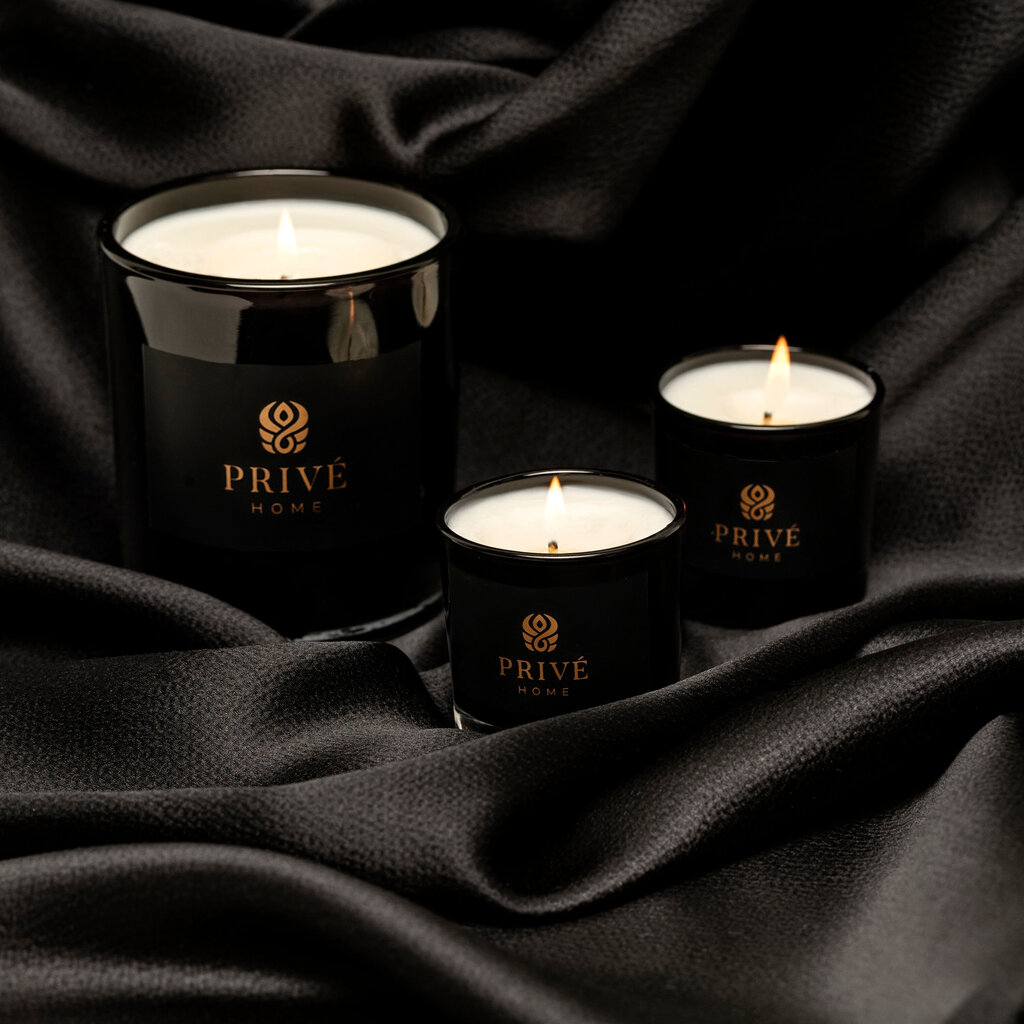 3 Kvapiųjų žvakių rinkinys: Tobacco&Leather, Oud&Bergamote, Muscs Poudres kaina ir informacija | Žvakės, Žvakidės | pigu.lt