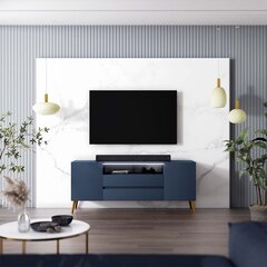 Televizoriaus spintelė Selsey Tarvisio su LED apšvietimu, mėlyna kaina ir informacija | TV staliukai | pigu.lt
