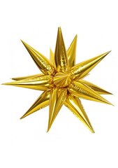 Folinis, auksinis balionas "Žvaigždė 3D" kaina ir informacija | Balionai | pigu.lt