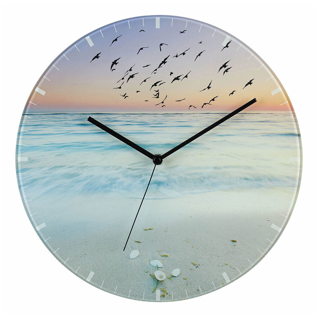 Analoginis stiklinis sieninis laikrodis SUNSET 60.3042 kaina ir informacija | Laikrodžiai | pigu.lt