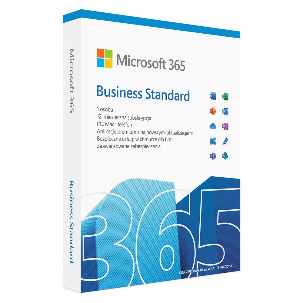 „Microsoft Office 365 Business Standard 1“ licencijos (-ių) metinė prenumerata – lenkų k цена и информация | Biuro programos | pigu.lt