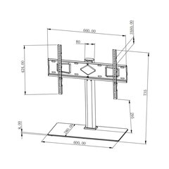 Techly ICA-LCD-S07L 32-65” цена и информация | Кронштейны и крепления для телевизоров | pigu.lt