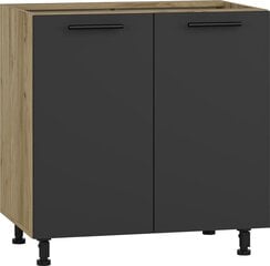 Шкафчик Halmar Vento D-80/82, черный цвет цена и информация | Кухонные шкафчики | pigu.lt