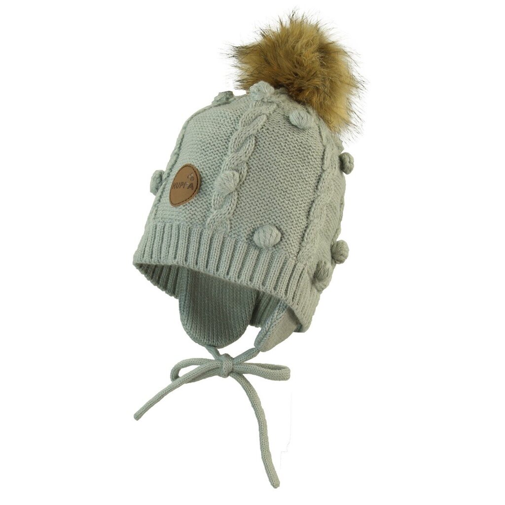 Huppa žieminė kepurė vaikams Macy, šviesiai pilka kaina ir informacija | Kepurės, pirštinės, šalikai mergaitėms | pigu.lt