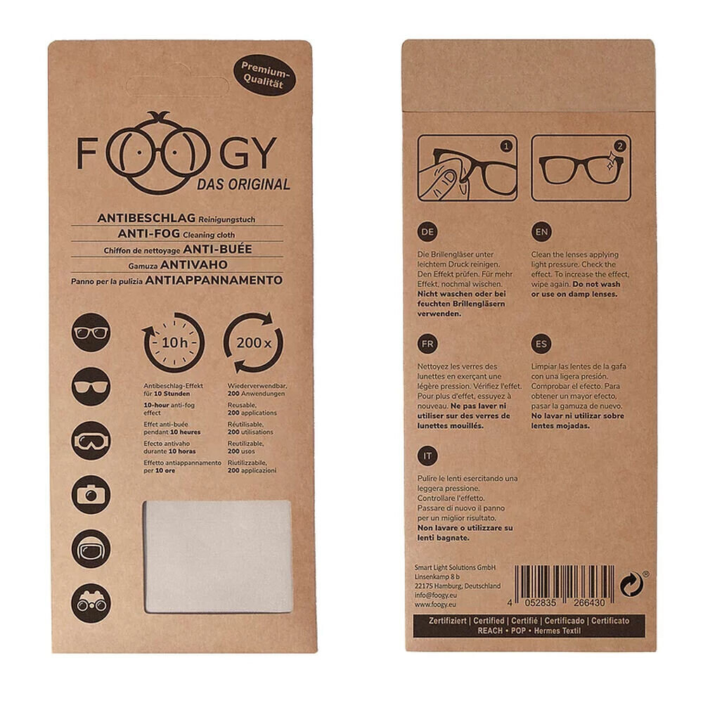 Akinių servetėlė nuo rūko Foogy SLS-0000002, 1 vnt. kaina ir informacija | Akinių ir lęšių aksesuarai | pigu.lt