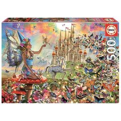 Dėlionė Educa Fairies and Butterflies 500 dalių kaina ir informacija | Dėlionės (puzzle) | pigu.lt