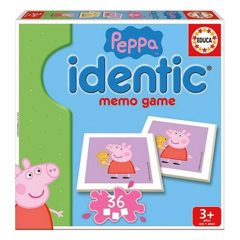 Kortų žaidimai Peppa Pig Identic Memo Game Educa kaina ir informacija | Stalo žaidimai, galvosūkiai | pigu.lt