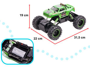 RC автомобиль NQD Rock Crawler King 1:12 USB, зеленый цена и информация | Игрушки для мальчиков | pigu.lt