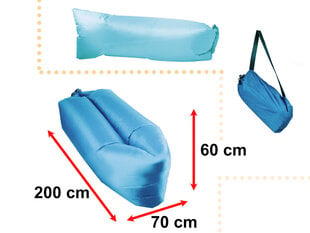 Надувная кровать, синяя, 200x70 см цена и информация | Надувные матрасы и мебель | pigu.lt
