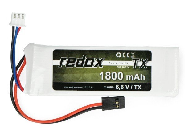 Akumuliatorius Redox 1800mAh 2S 6.6V JR kaina ir informacija | Akumuliatoriai | pigu.lt