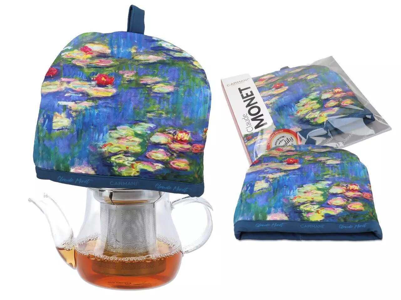 Carmani arbatinuko gaubtas C.Monet Vandens lelijos, 31x28 cm kaina ir informacija | Kitos originalios dovanos | pigu.lt