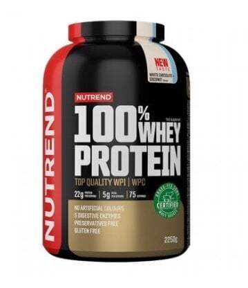Nutrend 100% Whey Protein, 2250 g цена и информация | Baltymai | pigu.lt