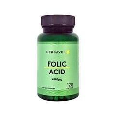 Maisto papildas Herbavel Folic Acid, 120 kapsulių цена и информация | Витамины, пищевые добавки, препараты для хорошего самочувствия | pigu.lt