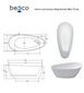 Vonia Besco Goya A-Line 160, su baltu sifono dangteliu kaina ir informacija | Vonios | pigu.lt