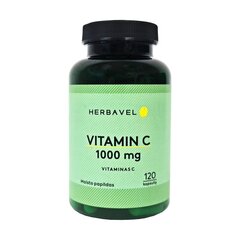 Maisto papildas Herbavel Vitamin C 1000 mg, 120 kapsulių цена и информация | Витамины, пищевые добавки, препараты для иммунитета | pigu.lt