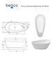 Vonia Besco Goya A-Line 170, su baltu sifono dangteliu kaina ir informacija | Vonios | pigu.lt