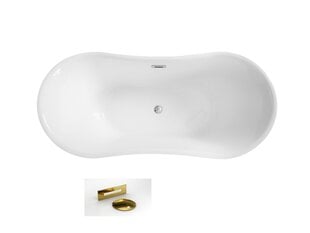Vonia Besco Amber 170, su aukso spalvos sifono dangteliu цена и информация | Для ванны | pigu.lt