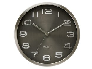 Настенные часы - Max, черные, 29 см цена и информация | Часы | pigu.lt