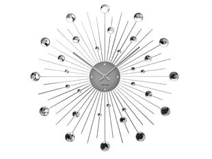 Sieninis laikrodis - Saulės sprogimas, Sidabro, 50 cm kaina ir informacija | Laikrodžiai | pigu.lt