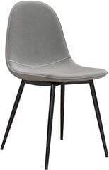 2-jų valgomojo kėdžių komplektas Dorel Calvin, 2 vnt, pilkas kaina ir informacija | Virtuvės ir valgomojo kėdės | pigu.lt