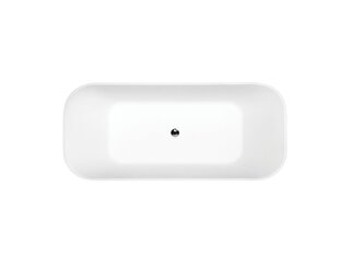 Vonia Besco Assos S-Line Black&White 160, su Klik-klak Chrome valomu iš viršaus цена и информация | Для ванны | pigu.lt