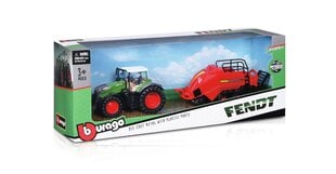 Сельскохозяйственный трактор с аксессуарами Bburago 10 см, 18-31750 цена и информация | Игрушки для мальчиков | pigu.lt