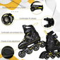 SportVida 4in1 Roller Skates & Ice Skates adjustable size 39-42 carbon bearings ABEC-7 PU 82A wheels Black kaina ir informacija | Riedučiai | pigu.lt