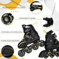 SportVida 4in1 Roller Skates & Ice Skates adjustable size 39-42 carbon bearings ABEC-7 PU 82A wheels Black цена и информация | Riedučiai | pigu.lt