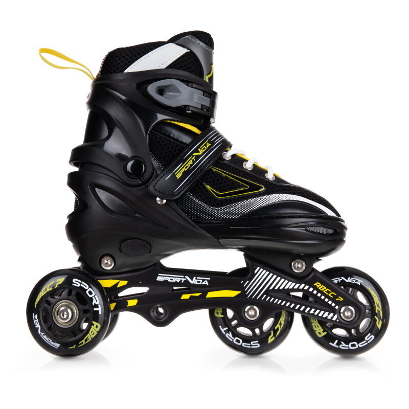 SportVida 4in1 Roller Skates & Ice Skates adjustable size 39-42 carbon bearings ABEC-7 PU 82A wheels Black kaina ir informacija | Riedučiai | pigu.lt