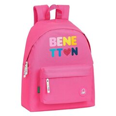 Mokyklinė kuprinė Benetton Heart, rožinė kaina ir informacija | Kuprinės mokyklai, sportiniai maišeliai | pigu.lt