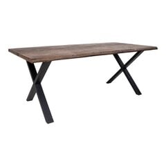 Valgomojo stalas Toulon, 200x95 cm, pilkas/juodas kaina ir informacija | Virtuvės ir valgomojo stalai, staliukai | pigu.lt