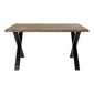 Valgomojo stalas Toulon, 140x95 cm, pilkas/juodas kaina ir informacija | Virtuvės ir valgomojo stalai, staliukai | pigu.lt