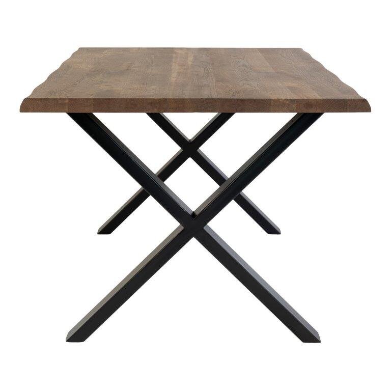 Valgomojo stalas Toulon, 300x100x75 cm, pilkas/juodas kaina ir informacija | Virtuvės ir valgomojo stalai, staliukai | pigu.lt