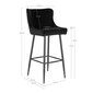 Baro kėdė Dallas, juoda kaina ir informacija | Virtuvės ir valgomojo kėdės | pigu.lt