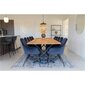 Valgomojo stalas Toulon, 300x100x75 cm, rudas/juodas kaina ir informacija | Virtuvės ir valgomojo stalai, staliukai | pigu.lt