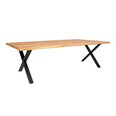Valgomojo stalas Toulon, 300x100x75 cm, rudas/juodas