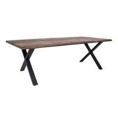 Valgomojo stalas Toulon, 240x95x76 cm, pilkas/juodas kaina ir informacija | Virtuvės ir valgomojo stalai, staliukai | pigu.lt