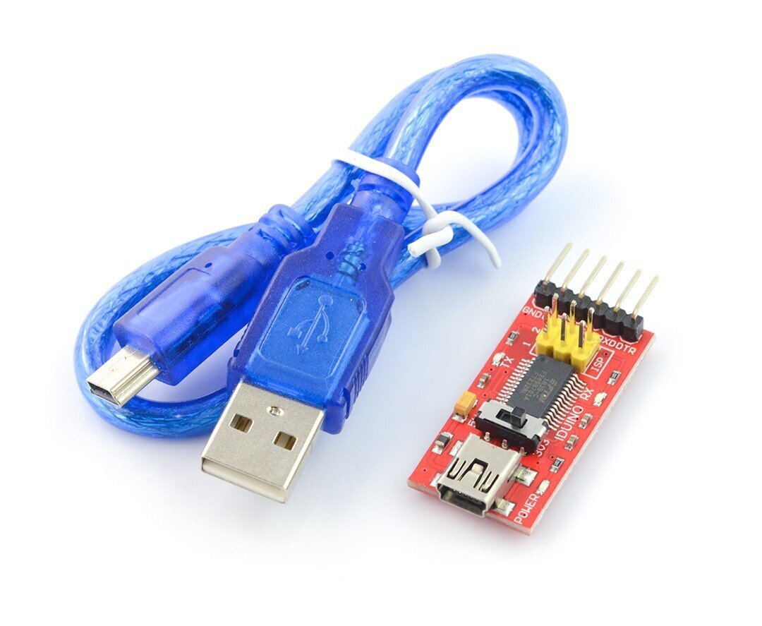 Keitiklis USB-UART FTDI FT232RL miniUSB + USB laidas kaina ir informacija | Adapteriai, USB šakotuvai | pigu.lt