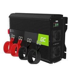 Green Cell galios keitiklis Pro 12 V - 230 V 3000W/6000W Modifikuota sinuso banga kaina ir informacija | Elektros generatoriai | pigu.lt