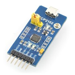 Keitiklis USB-UART CP2102, microUSB prievadas, Waveshare 11325 kaina ir informacija | Adapteriai, USB šakotuvai | pigu.lt