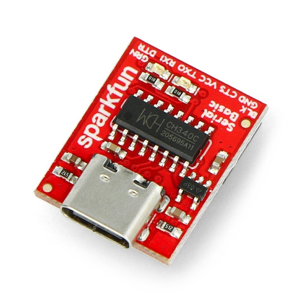 Keitiklis USB-UART FTDI CH340C 3.3 / 5 V USB tipo C, SparkFun DEV-15096  цена | pigu.lt