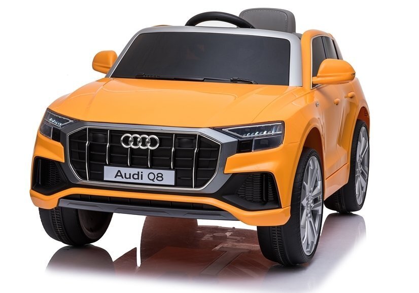 Vaikiškas vienvietis elektromobilis Audi Q8, oranžinis kaina ir informacija | Elektromobiliai vaikams | pigu.lt