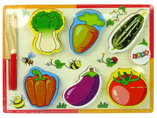 Деревянный набор для нарезки - Овощи цена и информация | Игрушки для девочек | pigu.lt